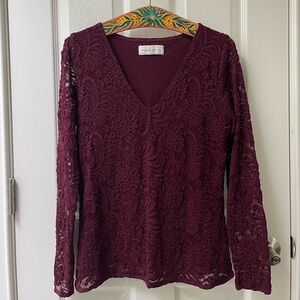 Abercrombie & Fitch Lace V-Neck Top
